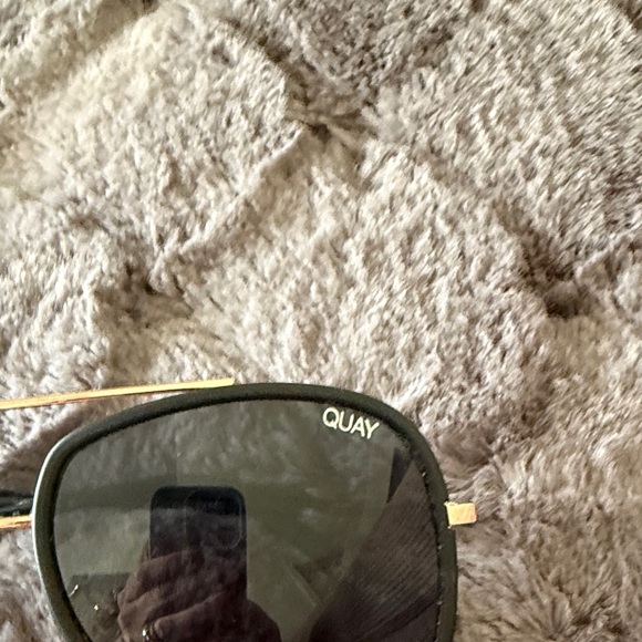 Quay Australia Black Sunglasses with Gold Detail main image 5